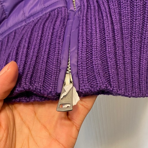 Ralph Lauren Purple Merino Wool Hybrid Wool Funnelneck Jacket - Picture 7 of 11